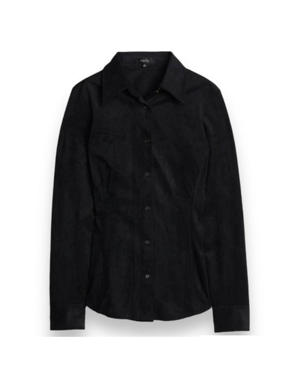 Babaton Vineet Vegan Suede Blouse in Black Size 6 Aritzia #59091